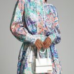 Sukienka koszulowa Caily błękitno- fioletowa