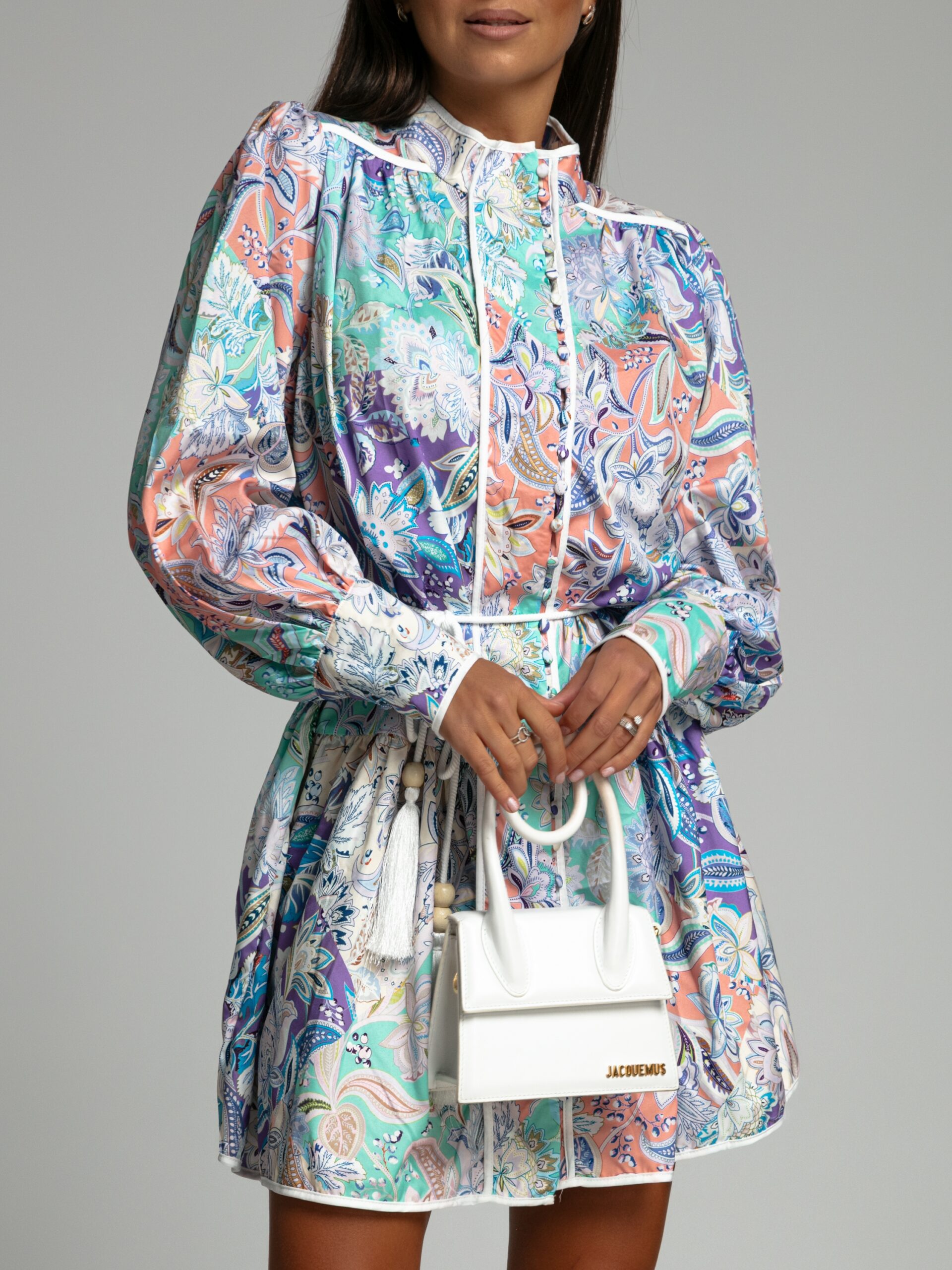 Sukienka koszulowa Caily błękitno- fioletowa