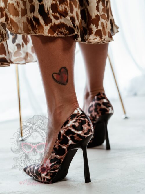 Czółenka szpilki Madam Liber panterka