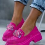 Mokasyny Madam Alecta różowe