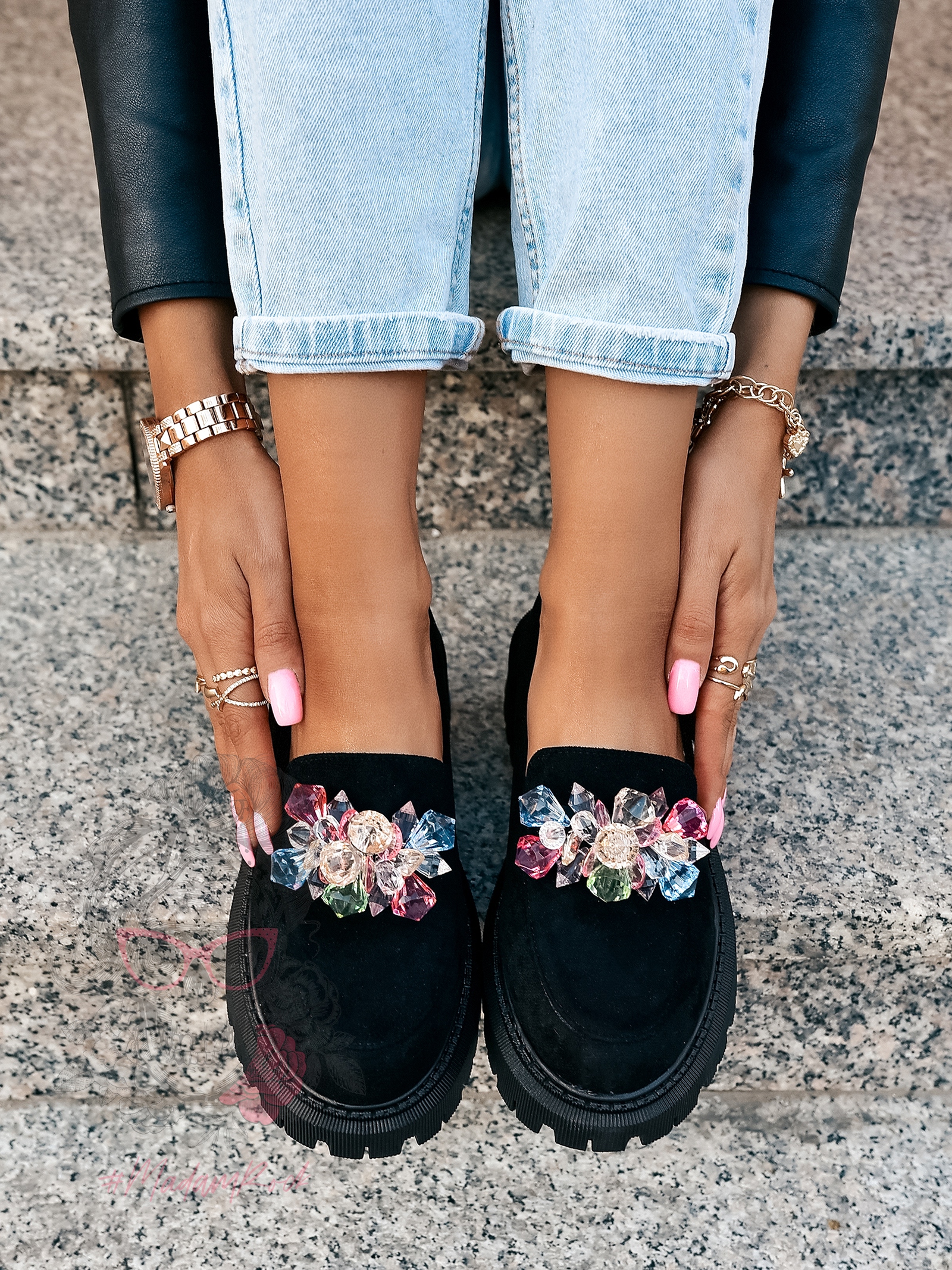 Mokasyny Madam Alecta czarne Mokasyny Madam Alecta czarne