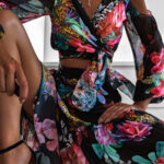 Komplet wakacyjny NB Bali w motyle czarny