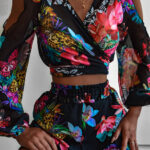 Komplet wakacyjny NB Bali w motyle czarny