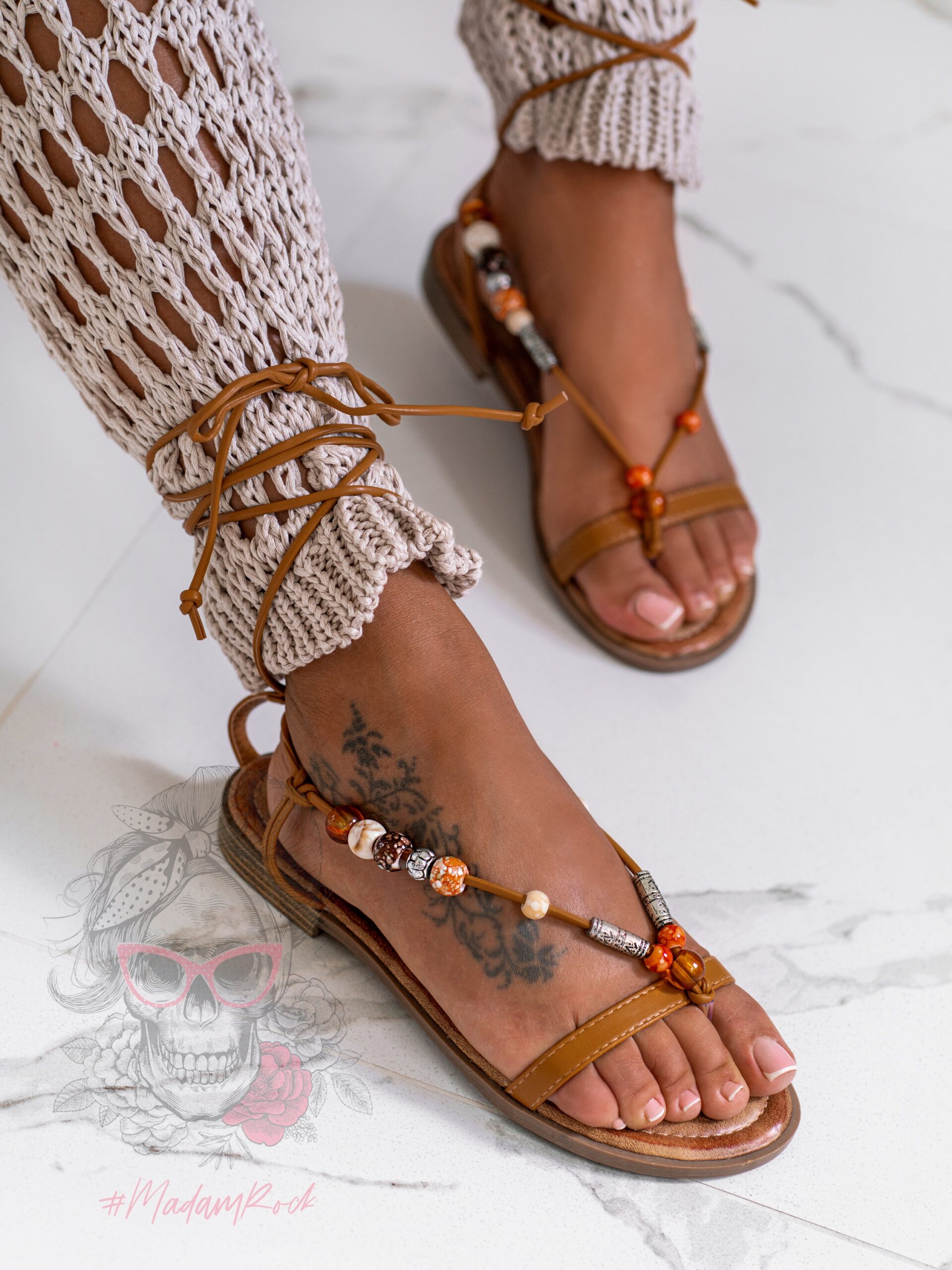 Sandały boho Madam Azteo karmelowe Sandały boho Madam Azteo karmelowe
