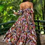 Spódnica maxi plus top NB Ganja kolorowy