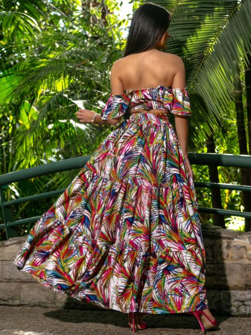 Spódnica maxi plus top NB Ganja kolorowy