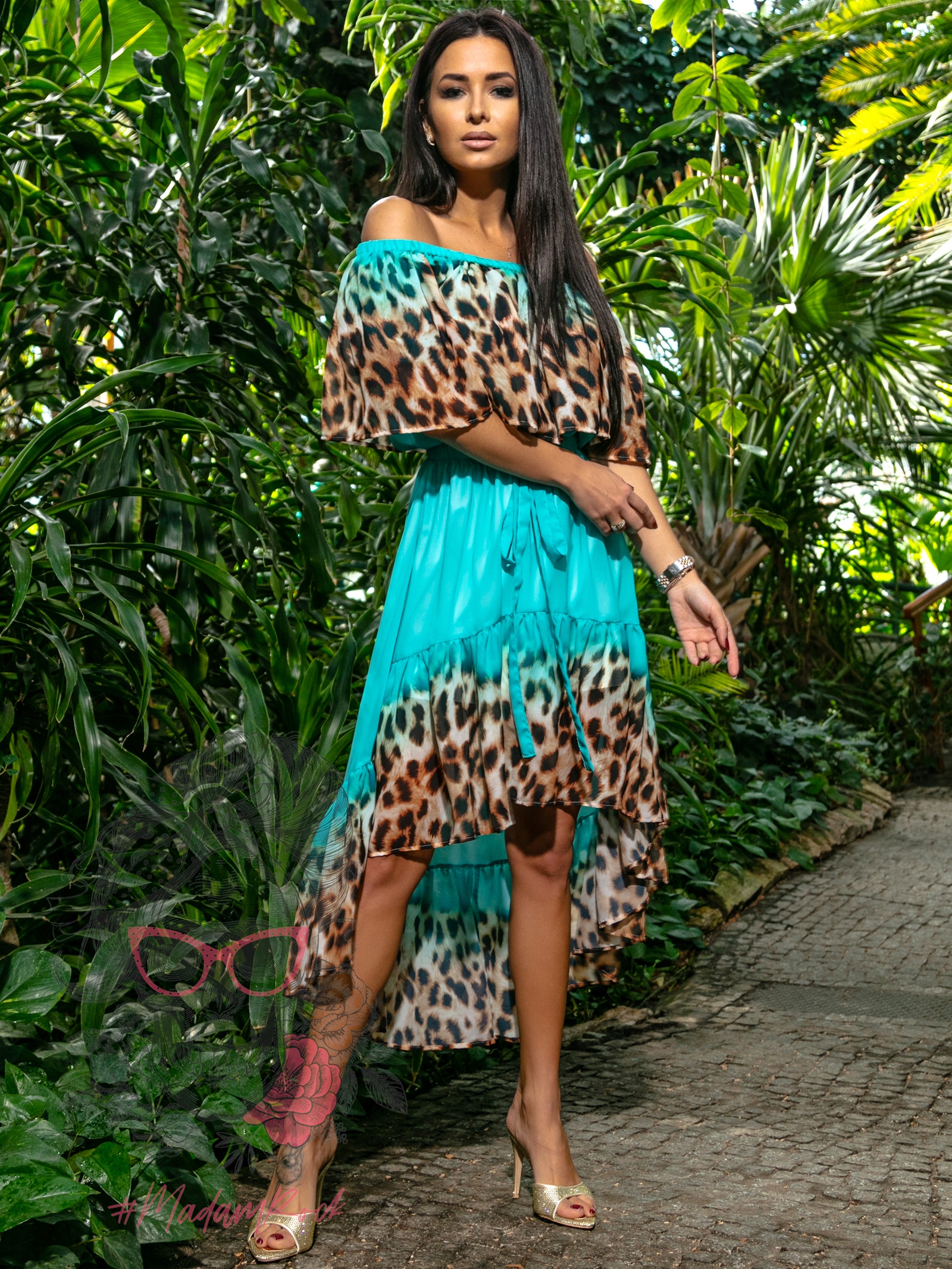 Sukienka wakacyjna NB Tuluca turkusowa