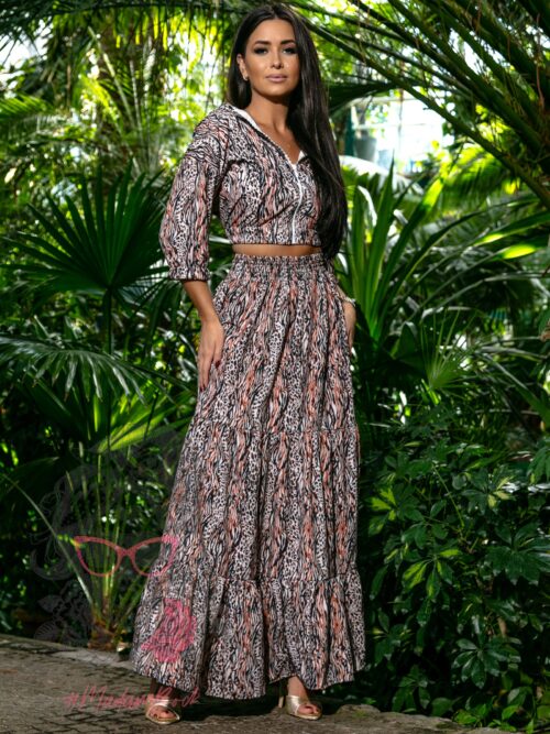 Spódnica maxi NB Los Mochis panterka