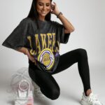 T-shirt dekatyzowany Lakers szary
