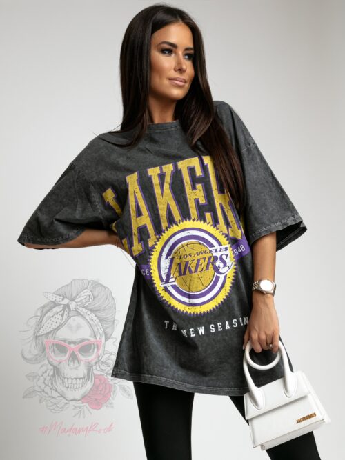 T-shirt dekatyzowany Lakers szary