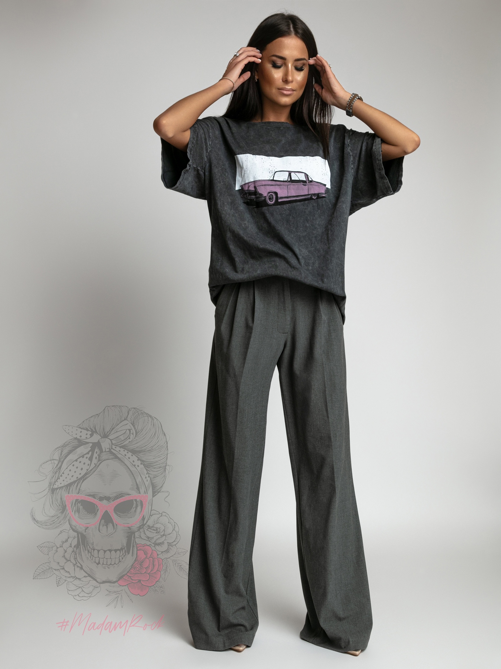 T-shirt dekatyzowany Cadilac szary T-shirt dekatyzowany Cadilac szary