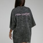 T-shirt dekatyzowany Marilyn szary