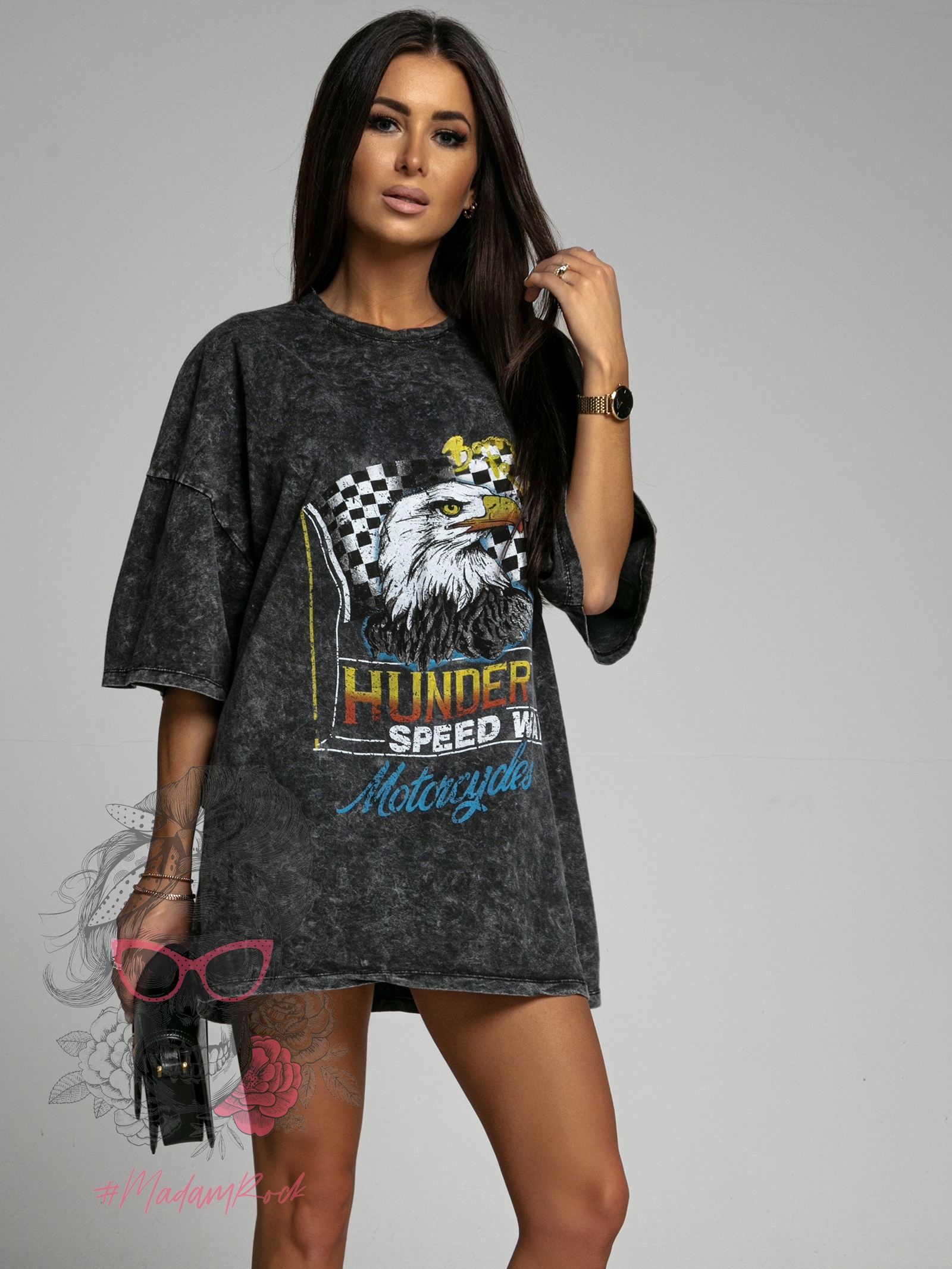 T-shirt dekatyzowany Speed szary