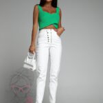 Spodnie jeansowe Pulsanti białe