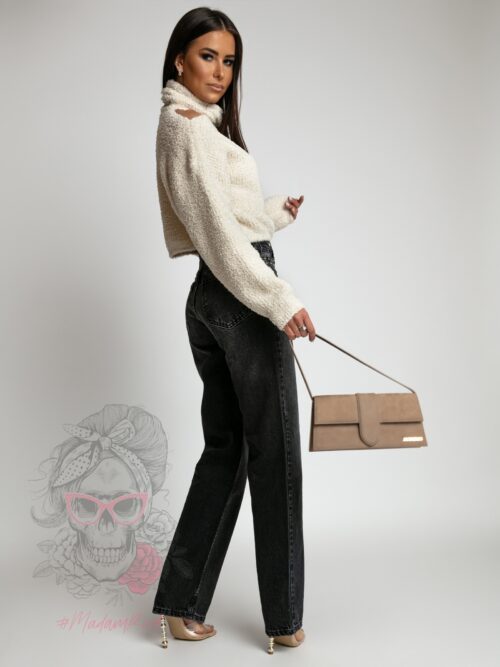 Spodnie jeansowe proste Darg czarne