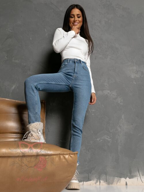 Spodnie jeansowe rurki Stylos niebieskie