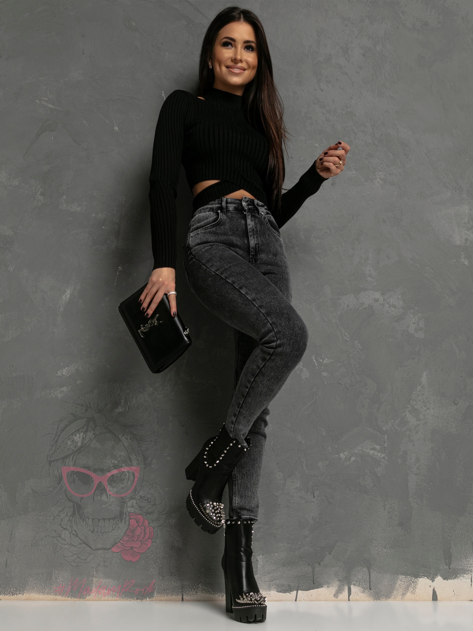 Spodnie jeansowe ShowDust szare