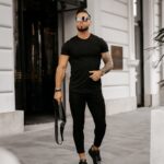 T-shirt bawełniany męski slim fit Cameo Ola Voga czarny