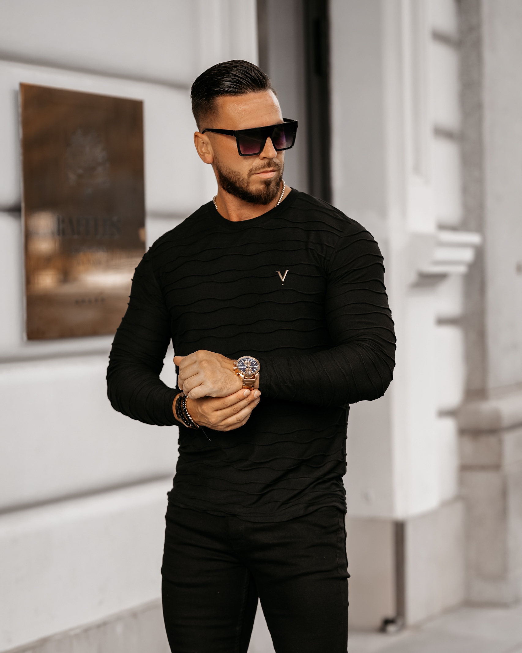 Bluzka męska longsleeve Connor Ola Voga czarna Bluzka męska longsleeve Connor Ola Voga czarna