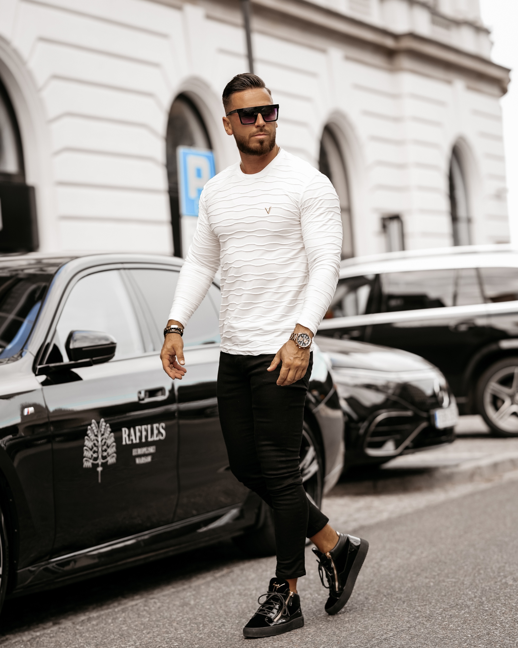 Bluzka męska longsleeve Connor Ola Voga biała