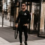 Bluza męska z nadrukiem misia Tinos Ola Voga czarna