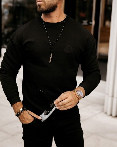 Bluza bawełniana męska Gozo Ola Voga czarna