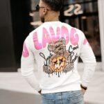 Bluza męska z nadrukiem misia Tinos Ola Voga ecru