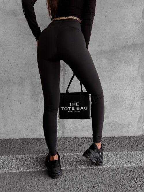 Legginsy połyskujące z klamrą Arleen Ola Voga czarne