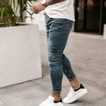 Spodnie jeansowe męskie Rojo Ola Voga niebieskie