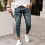 Spodnie jeansowe męskie Rojo Ola Voga niebieskie