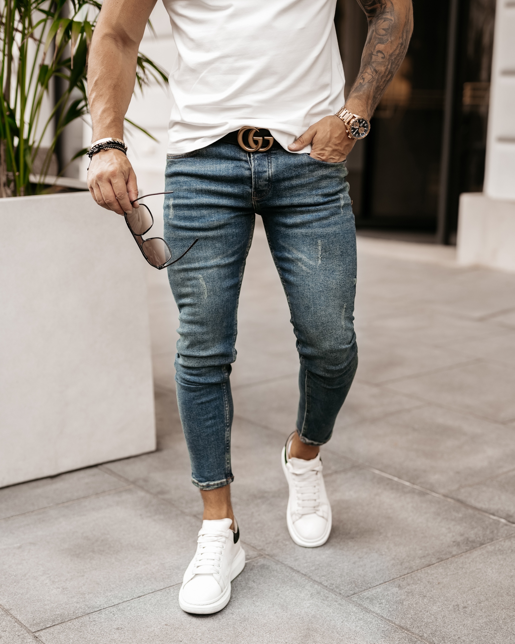 Spodnie jeansowe męskie Rojo Ola Voga niebieskie