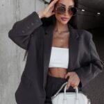 Marynarka damska jednorzędowa Hajos Ola Voga grafitowa