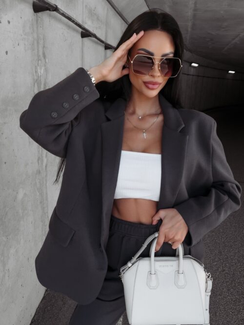 Marynarka damska jednorzędowa Hajos Ola Voga grafitowa