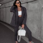 Marynarka damska jednorzędowa Hajos Ola Voga grafitowa