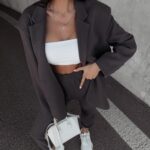 Marynarka damska jednorzędowa Hajos Ola Voga grafitowa