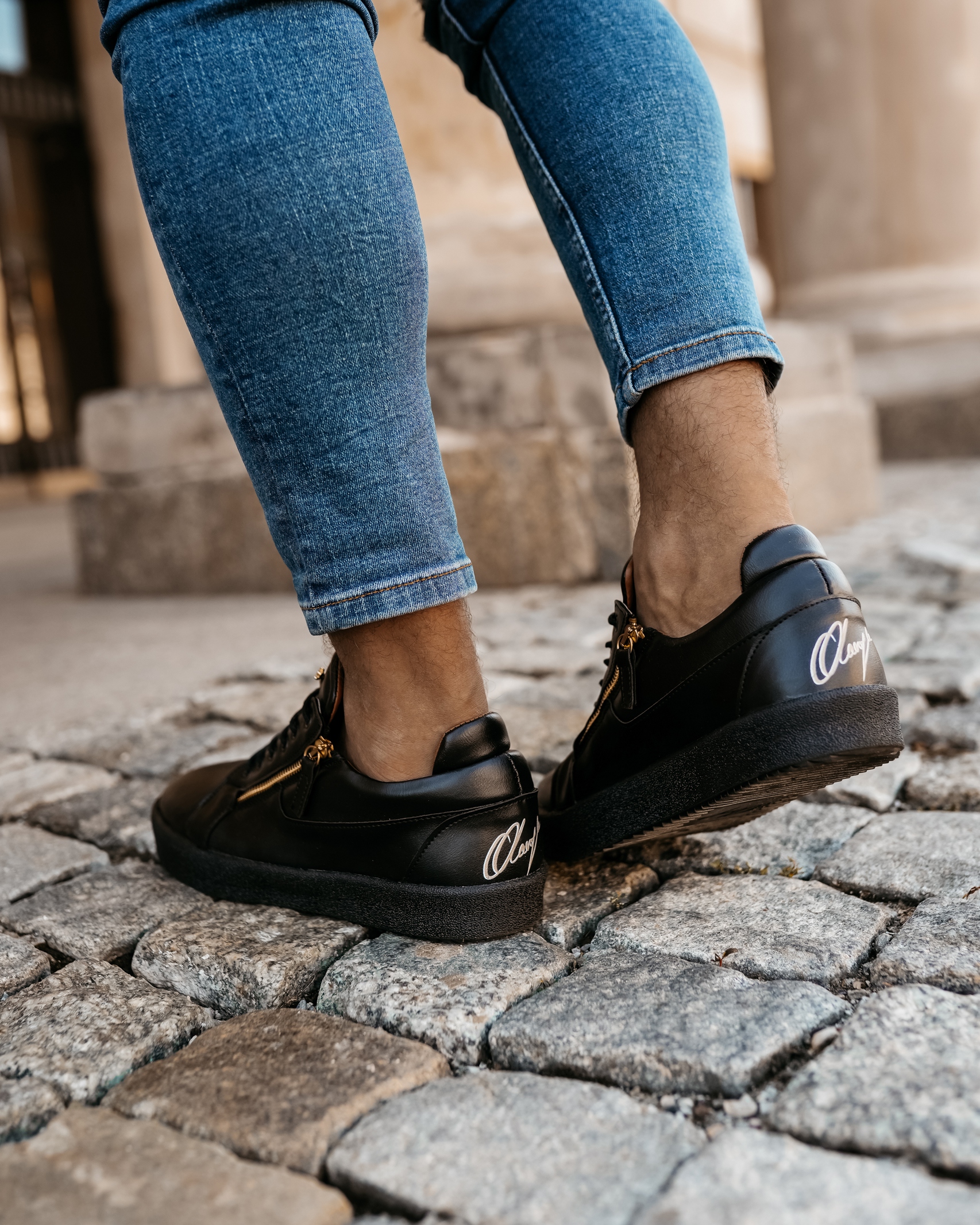 Trampki męskie z ekoskóry Arlon Ola Voga czarne Trampki męskie z ekoskóry Arlon Ola Voga czarne