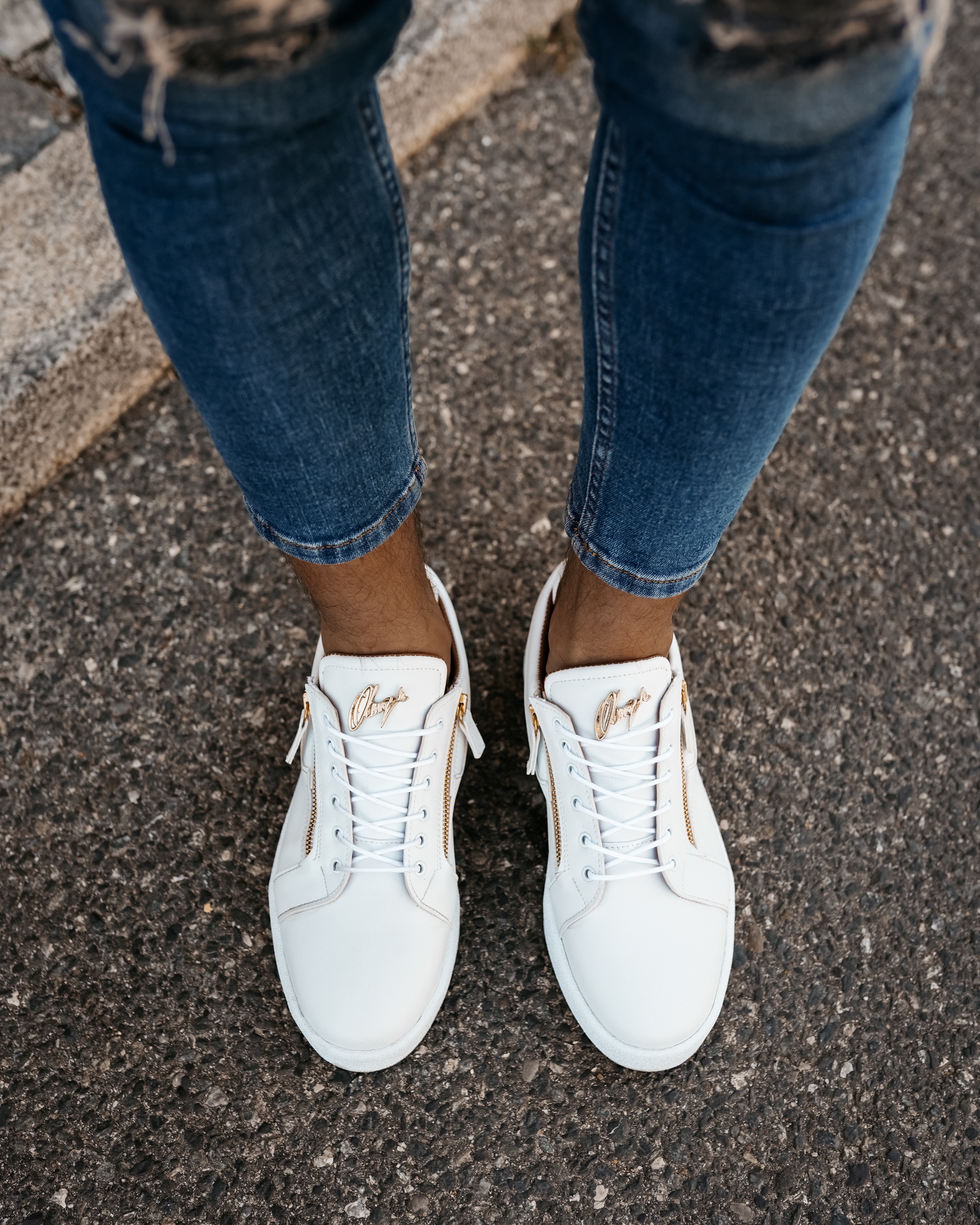 Trampki męskie z ekoskóry Arlon Ola Voga białe