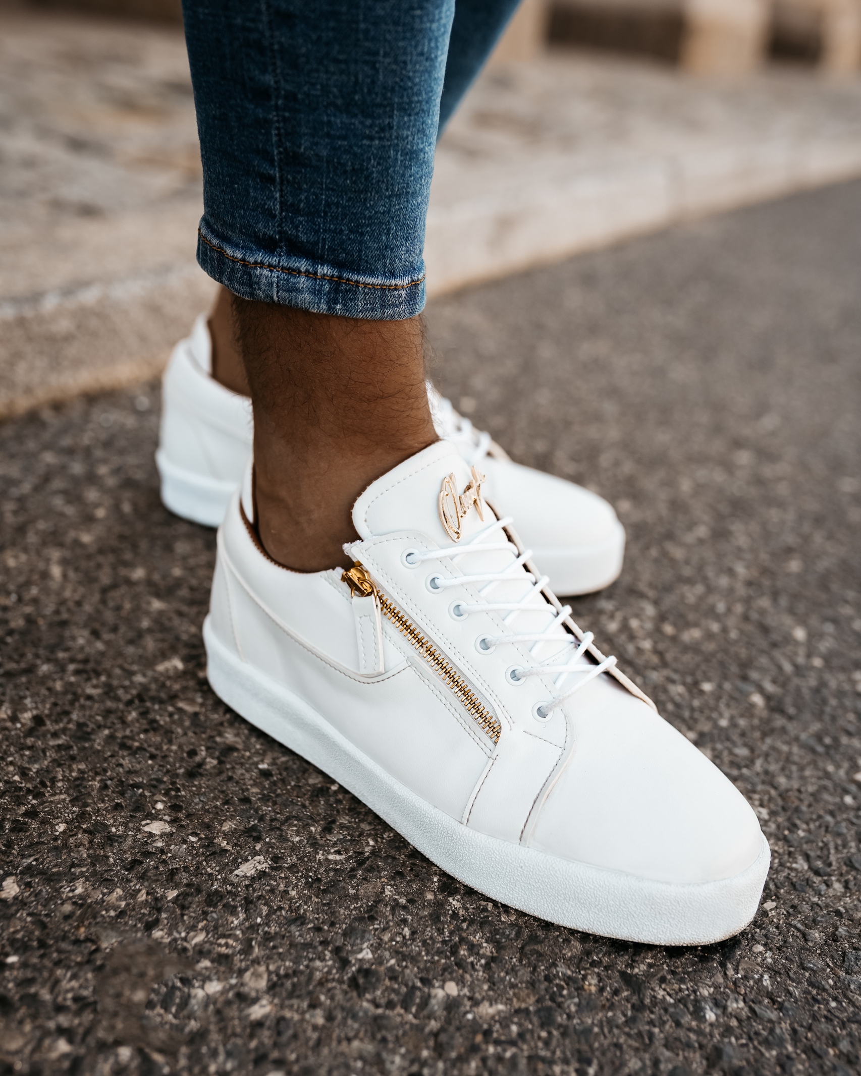 Trampki męskie z ekoskóry Arlon Ola Voga białe Trampki męskie z ekoskóry Arlon Ola Voga białe