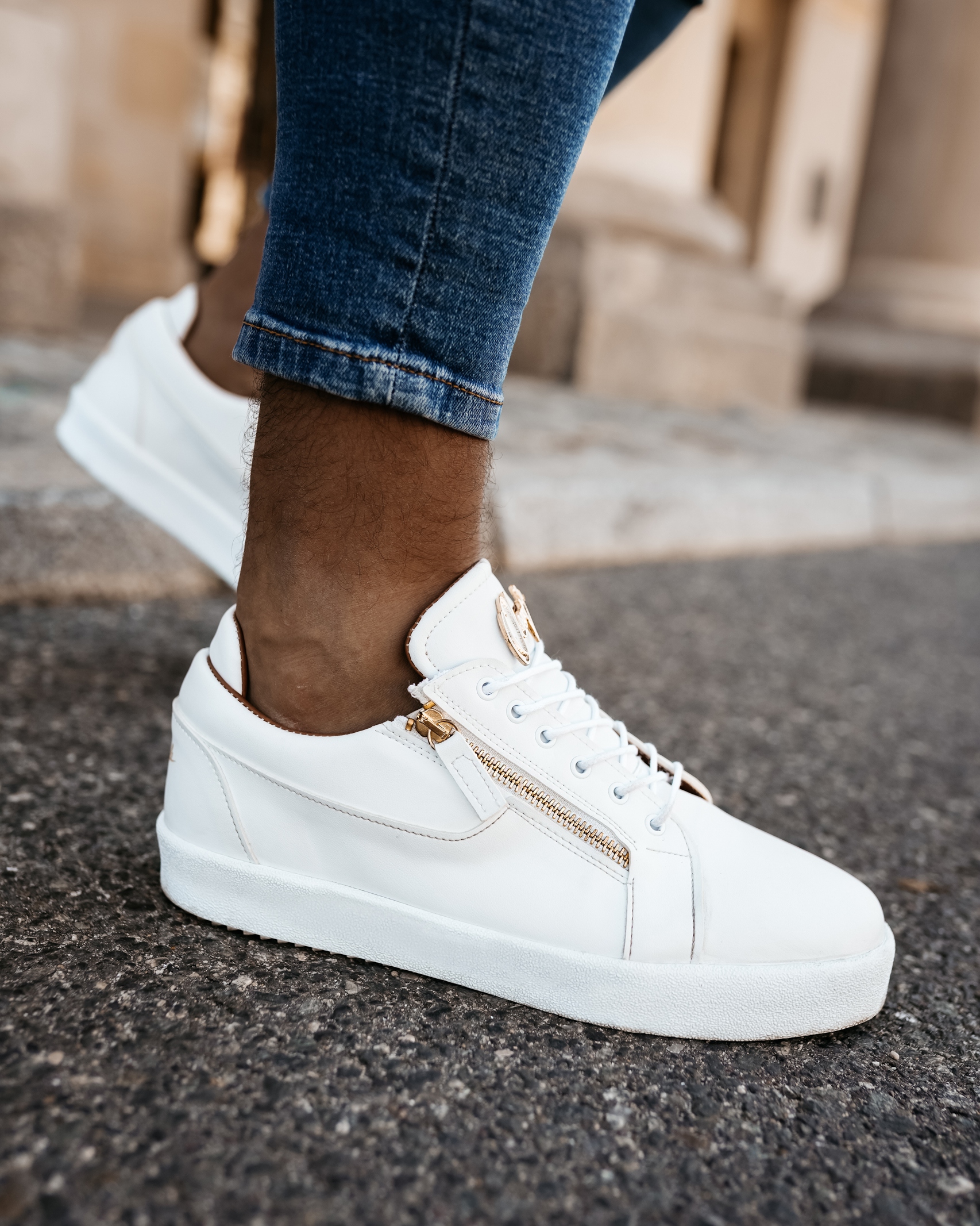 Trampki męskie z ekoskóry Arlon Ola Voga białe Trampki męskie z ekoskóry Arlon Ola Voga białe