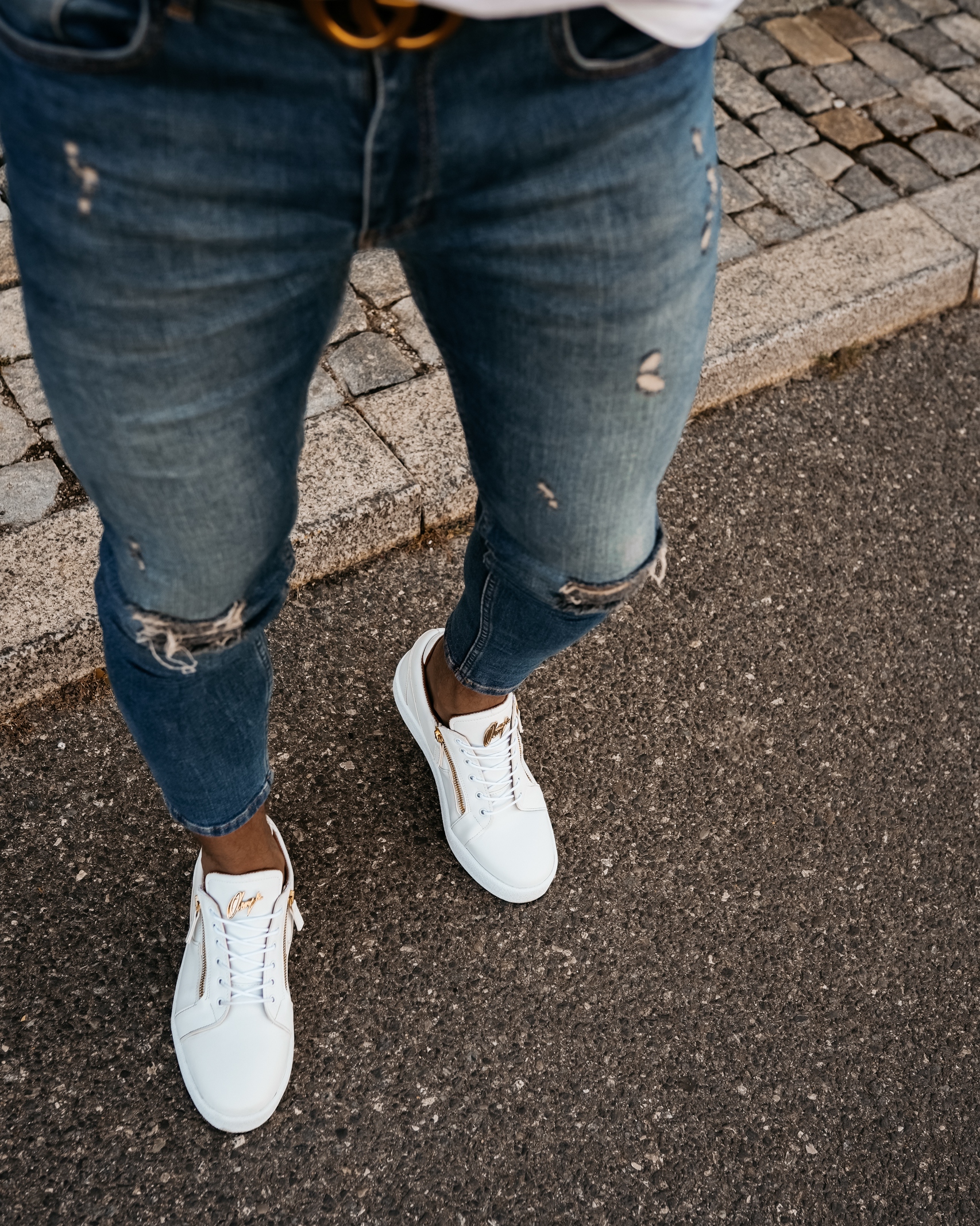 Trampki męskie z ekoskóry Arlon Ola Voga białe Trampki męskie z ekoskóry Arlon Ola Voga białe