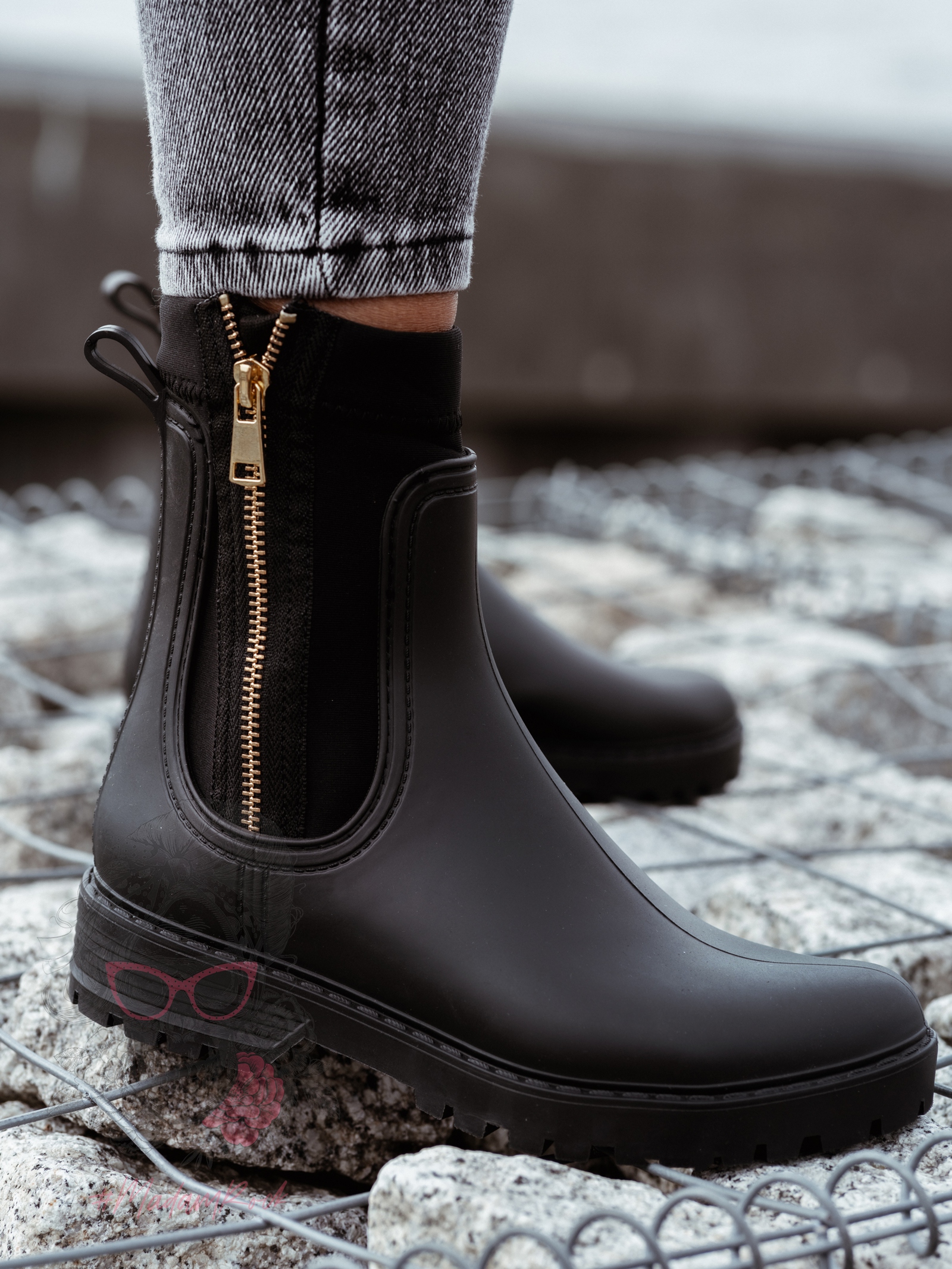 Kalosze botki Rock Umberllo czarne