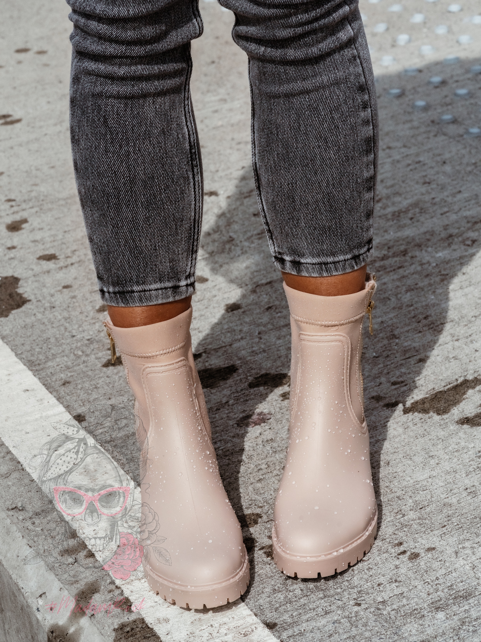 Kalosze botki Rock Umberllo beżowe Kalosze botki Rock Umberllo beżowe