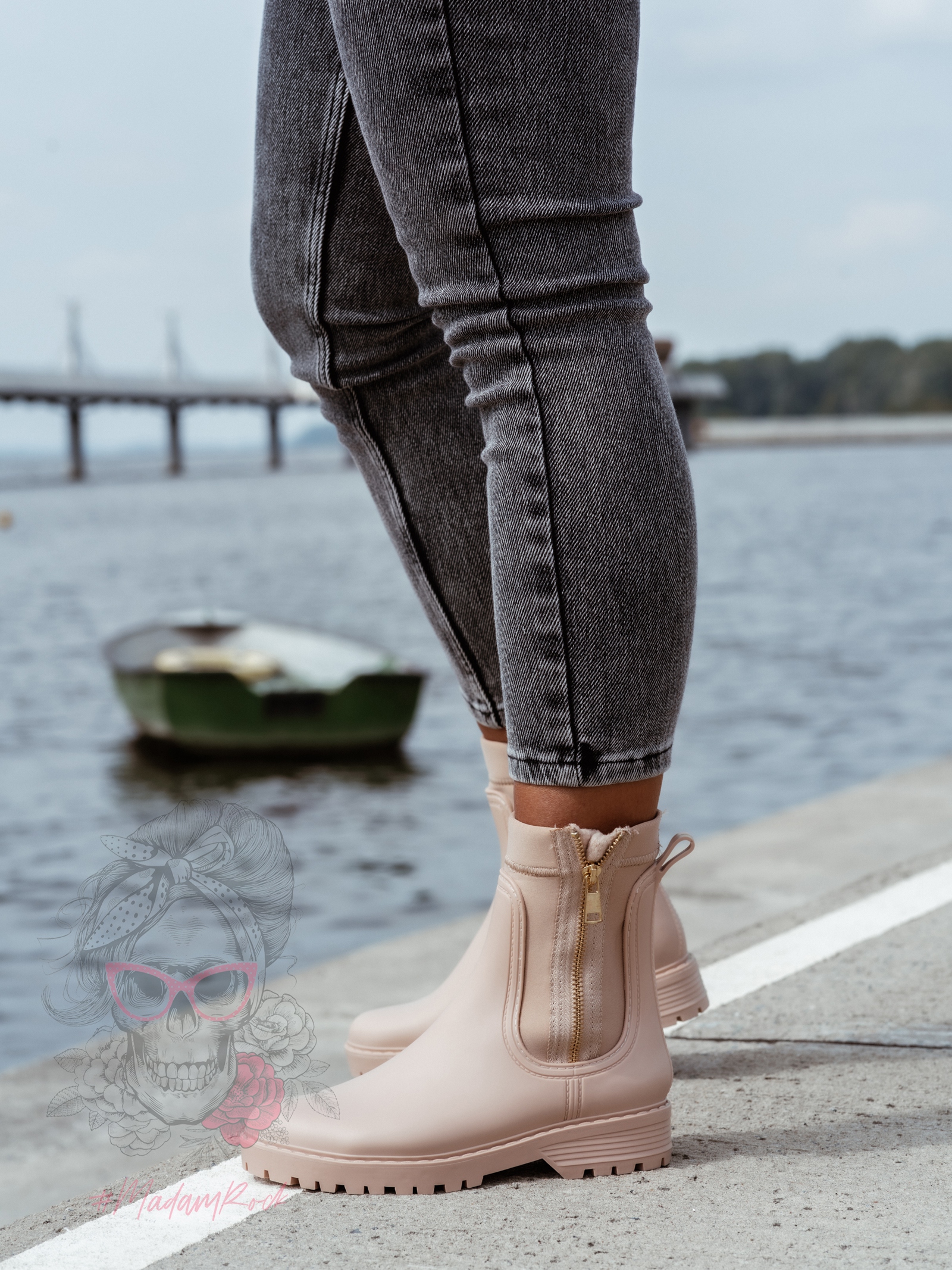 Kalosze botki Rock Umberllo beżowe Kalosze botki Rock Umberllo beżowe