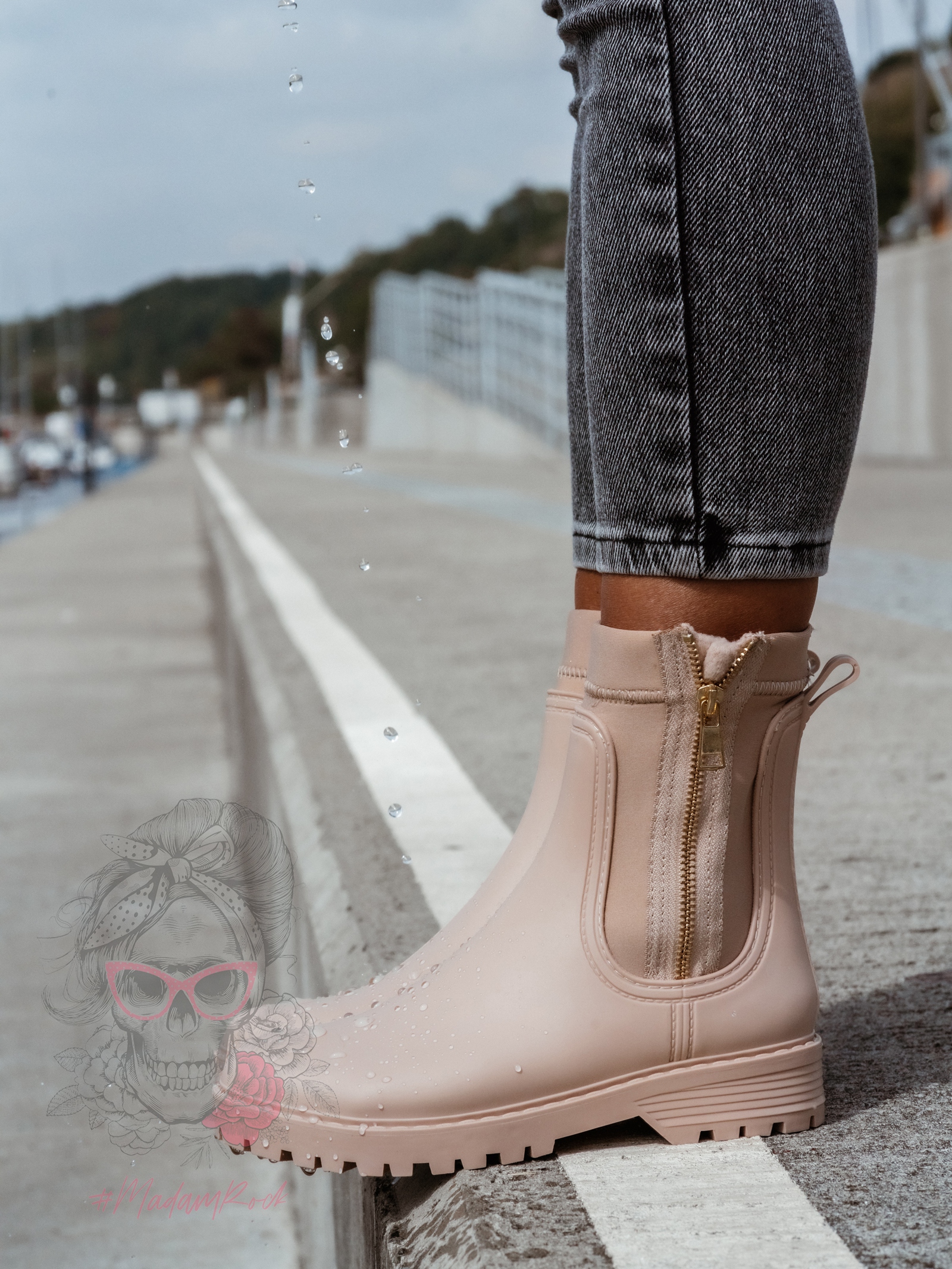 Kalosze botki Rock Umberllo beżowe Kalosze botki Rock Umberllo beżowe