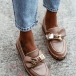 Mokasyny z misiem Madam Bobi cappuccino