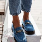 Mokasyny jeansowe Madam Dekit niebieskie
