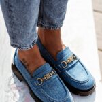 Mokasyny jeansowe Madam Dekit niebieskie