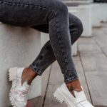 Mokasyny skórzane króliczki Rock Bony beżowe