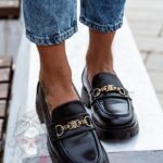 Mokasyny skórzane Madam Balder czarne