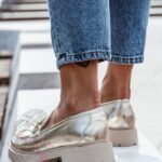 Mokasyny skórzane Madam Balder złote